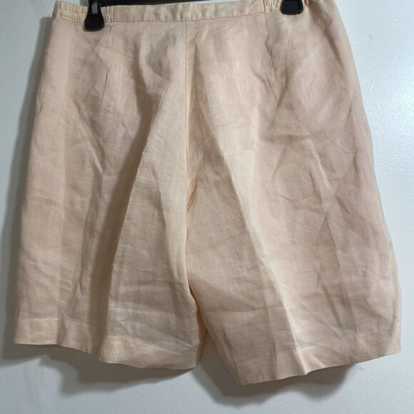 RENE MARGO PEACH WOMEN'S LINED  SIDE ZIPPER/BUTTON  SHORT SZ M - Picture 5 of 9